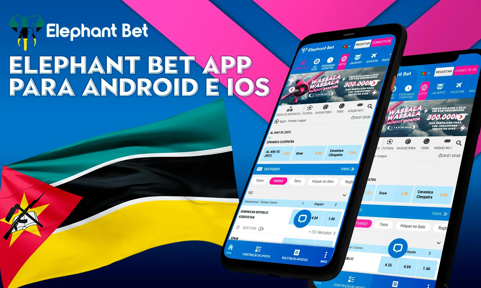 Descarregar as aplicações Elephant bet para Android e iOS