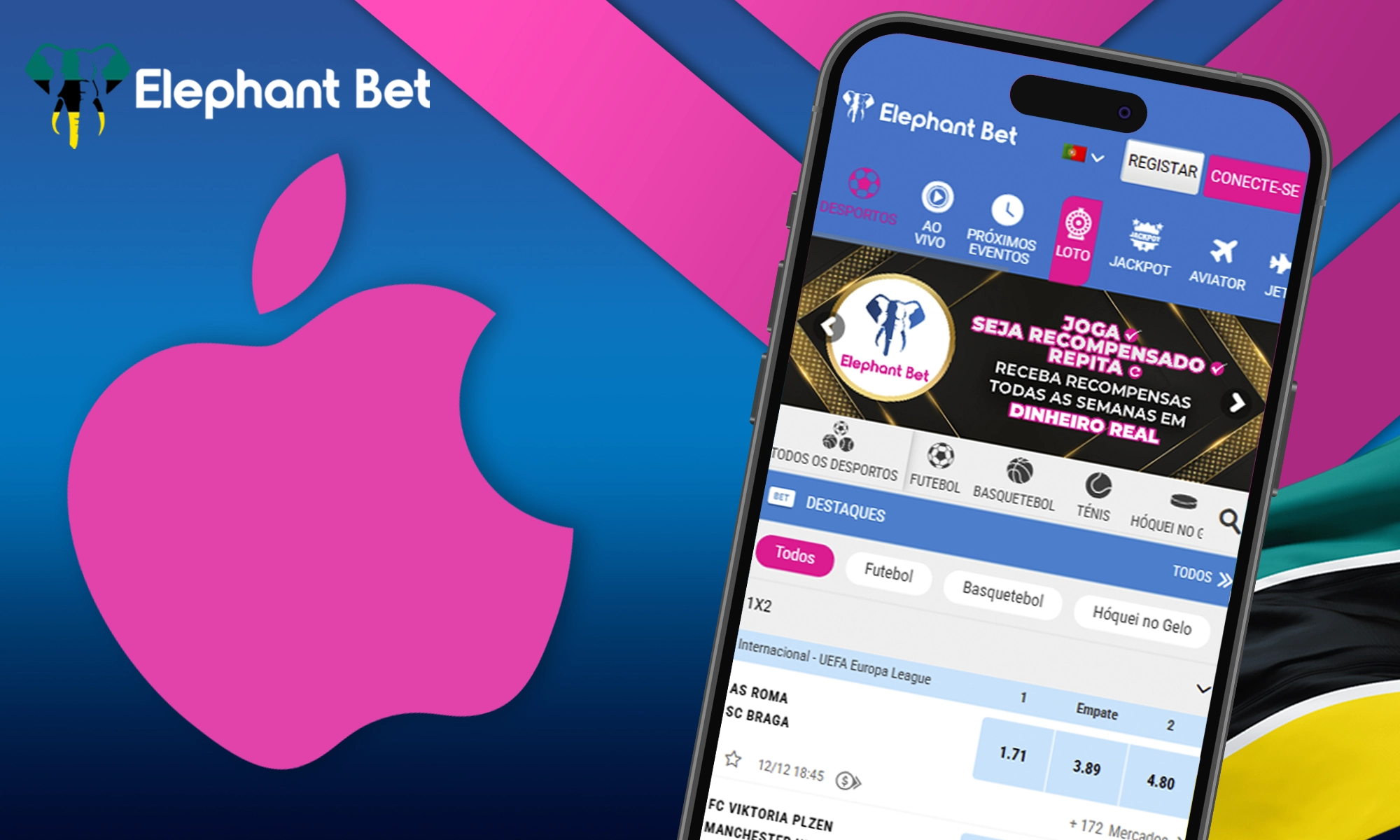 Instruções passo a passo sobre como fazer o download do aplicativo Elephant Bet para iOS