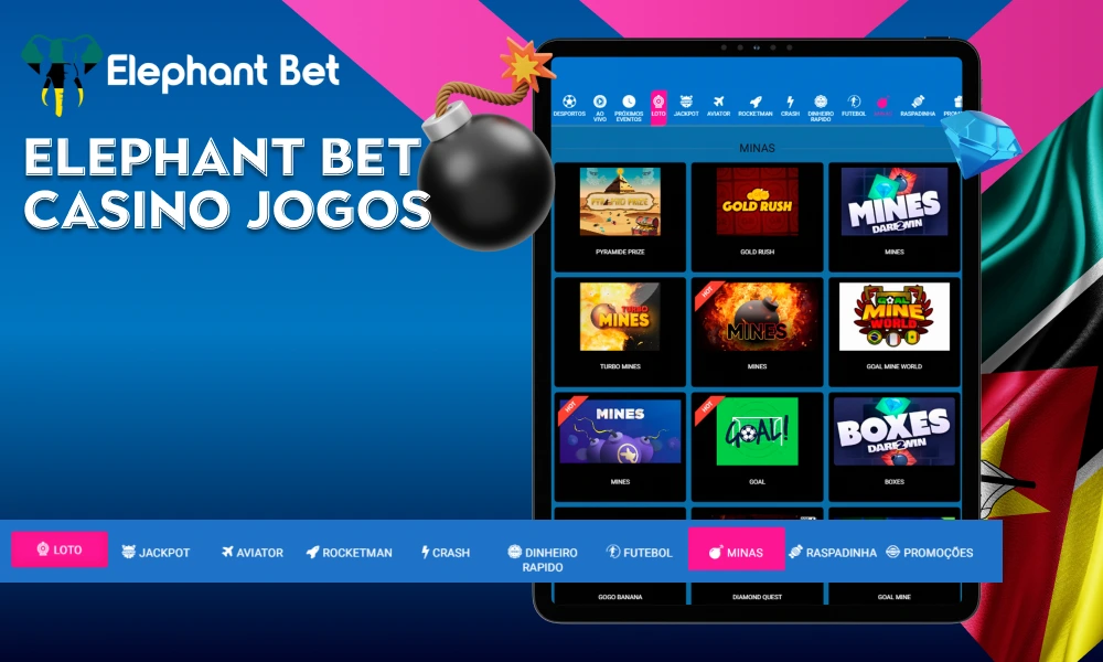 O Elephant Bet oferece aos jogadores acesso a uma variedade de jogos on-line