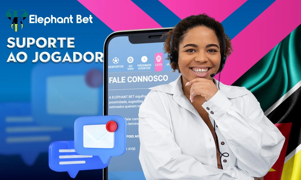 Serviço de suporte da Elephant Bet para jogadores de Moçambique